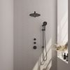 Brauer Carving 5-S-116 thermostatische inbouw regendouche SET 20 mat zwart