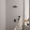 Brauer Carving 5-S-128 thermostatic concealed rain shower 3-way diverter SET 32 matt black