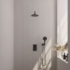 Brauer Carving 5-S-129 thermostatische inbouw regendouche 3-weg omstelling SET 33 mat zwart