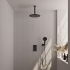Brauer Carving 5-S-132 thermostatische inbouw regendouche 3-weg omstelling SET 36 mat zwart