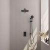 Brauer Carving 5-S-140 thermostatische inbouw regendouche 3-weg omstelling SET 44 mat zwart