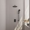 Brauer Carving 5-S-142 thermostatische inbouw regendouche 3-weg omstelling SET 46 mat zwart