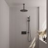 Brauer Carving 5-S-201 thermostatische inbouw regendouche met drukknoppen SET 66 mat zwart