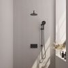 Brauer Carving 5-S-204 thermostatische inbouw regendouche met drukknoppen SET 69 mat zwart