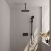 Brauer Carving 5-S-207 thermostatische inbouw regendouche met drukknoppen SET 72 mat zwart