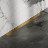 Brauer DR-MRFW100GG douchegoot met multifunctioneel rooster en flens voor wandmontage 7 x 100cm goud geborsteld PVD