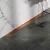 Brauer DR-MRFW100GK douchegoot met multifunctioneel rooster en flens voor wandmontage 7 x 100cm koper geborsteld PVD