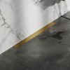 Brauer DR-MRFW70GG douchegoot met multifunctioneel rooster en flens voor wandmontage 7 x 70cm goud geborsteld PVD