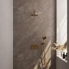 Brauer Edition 5-GG-166 thermostatic concealed rain shower with push buttons SET 55 gold brushed PVD