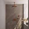 Brauer Edition 5-GK-171 thermostatic concealed rain shower with push buttons SET 60 copper brushed PVD