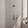 Brauer Edition 5-GM-024 thermostatic concealed rain shower SET 01 gunmetal brushed PVD
