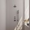 Brauer Edition 5-GM-032 thermostatic concealed rain shower SET 13 gunmetal brushed PVD