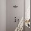 Brauer Edition 5-GM-075 thermostatic concealed rain shower SET 04 gunmetal brushed PVD