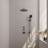 Brauer Edition 5-GM-081 thermostatic concealed rain shower SET 22 gunmetal brushed PVD