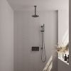 Brauer Edition 5-GM-176 thermostatische inbouw regendouche met drukknoppen SET 65 gunmetal geborsteld PVD