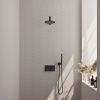 Brauer Edition 5-S-160 thermostatic concealed rain shower with push buttons SET 49 matt black