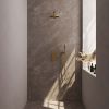 Brauer Carving 5-GG-121 thermostatische inbouw regendouche 3-weg omstelling SET 25 goud geborsteld PVD