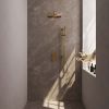 Brauer Carving 5-GG-136 thermostatische inbouw regendouche 3-weg omstelling SET 40 goud geborsteld PVD