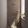 Brauer Carving 5-GG-191 thermostatische inbouw regendouche met drukknoppen SET 56 goud geborsteld PVD