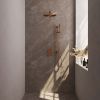 Brauer Carving 5-GK-134 thermostatische inbouw regendouche 3-weg omstelling SET 38 koper geborsteld PVD