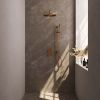 Brauer Carving 5-GK-136 thermostatische inbouw regendouche 3-weg omstelling SET 40 koper geborsteld PVD