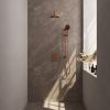 Brauer Carving 5-GK-141 thermostatische inbouw regendouche 3-weg omstelling SET 45 koper geborsteld PVD