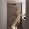 Brauer Carving 5-GK-201 thermostatische inbouw regendouche met drukknoppen SET 66 koper geborsteld PVD