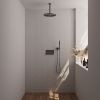 Brauer Carving 5-GM-189 thermostatische inbouw regendouche met drukknoppen SET 54 gunmetal geborsteld PVD