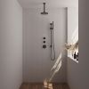 Brauer Carving 5-S-113 thermostatische inbouw regendouche SET 17 mat zwart