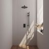 Brauer Carving 5-S-134 thermostatische inbouw regendouche 3-weg omstelling SET 38 mat zwart