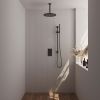 Brauer Carving 5-S-138 thermostatische inbouw regendouche 3-weg omstelling SET 42 mat zwart