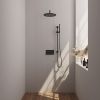 Brauer Carving 5-S-199 thermostatic concealed rain shower with push buttons SET 64 matt black
