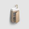 Clou InBe IB0716703663 Unterschrank für Flush 3 und InBe set 3 Handwaschbecken, Eiche griechisch