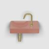 Clou Vale CL034016101R fountain 38x19cm with tap hole right matt pink ceramic