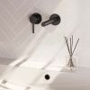 Brauer Carving 5-S-083-S6-65 concealed basin mixer with straight spout and rosettes model A2 matt black