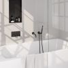 Brauer Carving 5-S-214 thermostatic concealed bath mixer with push buttons SET 03 matt black