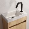 Brauer Carving 5-S-321 opbouw fonteinkraan met gebogen uitloop mat zwart