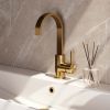 Brauer Edition 5-GG-003-S3 high body basin mixer with swivel flat spout model A gold brushed PVD
