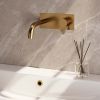 Brauer Edition 5-GG-004-B1 concealed basin mixer with curved spout and cover plate model E1 gold brushed PVD