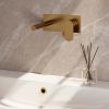 Brauer Edition 5-GG-004-S3 concealed basin mixer with straight spout and cover plate model C1 brushed gold PVD