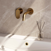 Brauer Edition 5-GG-083-B3-65 recessed basin mixer with curved spout and rosettes model C2 gold brushed PVD