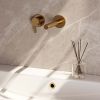 Brauer Edition 5-GG-083-S1-65 concealed basin mixer with straight spout and rosettes model E2 gold brushed PVD