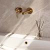 Brauer Edition 5-GG-083-S2-65 concealed basin mixer with straight spout and rosettes model A2 gold brushed PVD