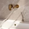 Brauer Edition 5-GG-083-S3-65 recessed basin mixer with straight spout and rosettes model C2 gold brushed PVD