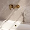 Brauer Edition 5-GG-083-S4-65 recessed basin mixer with straight spout and rosettes model D2 gold brushed PVD