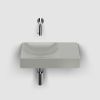 Clou Vale CL0332161R fountain 38x19cm without tap hole right matt gray ceramic