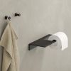 Geesa Leev 918209-06-280 shelf 28 cm with toilet roll holder without flap black