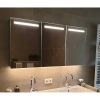 Hipp Design SPK 52140 luxe spiegelkast met horizontale LED banen en indirecte LED onder 140x70x14cm