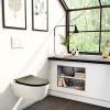 Pressalit Sway D2 994231-DF4999 toiletzitting met deksel mat zwart