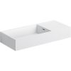 Clou Wash Me CL0213135 sink with faucet bench right 75x32cm aluite white